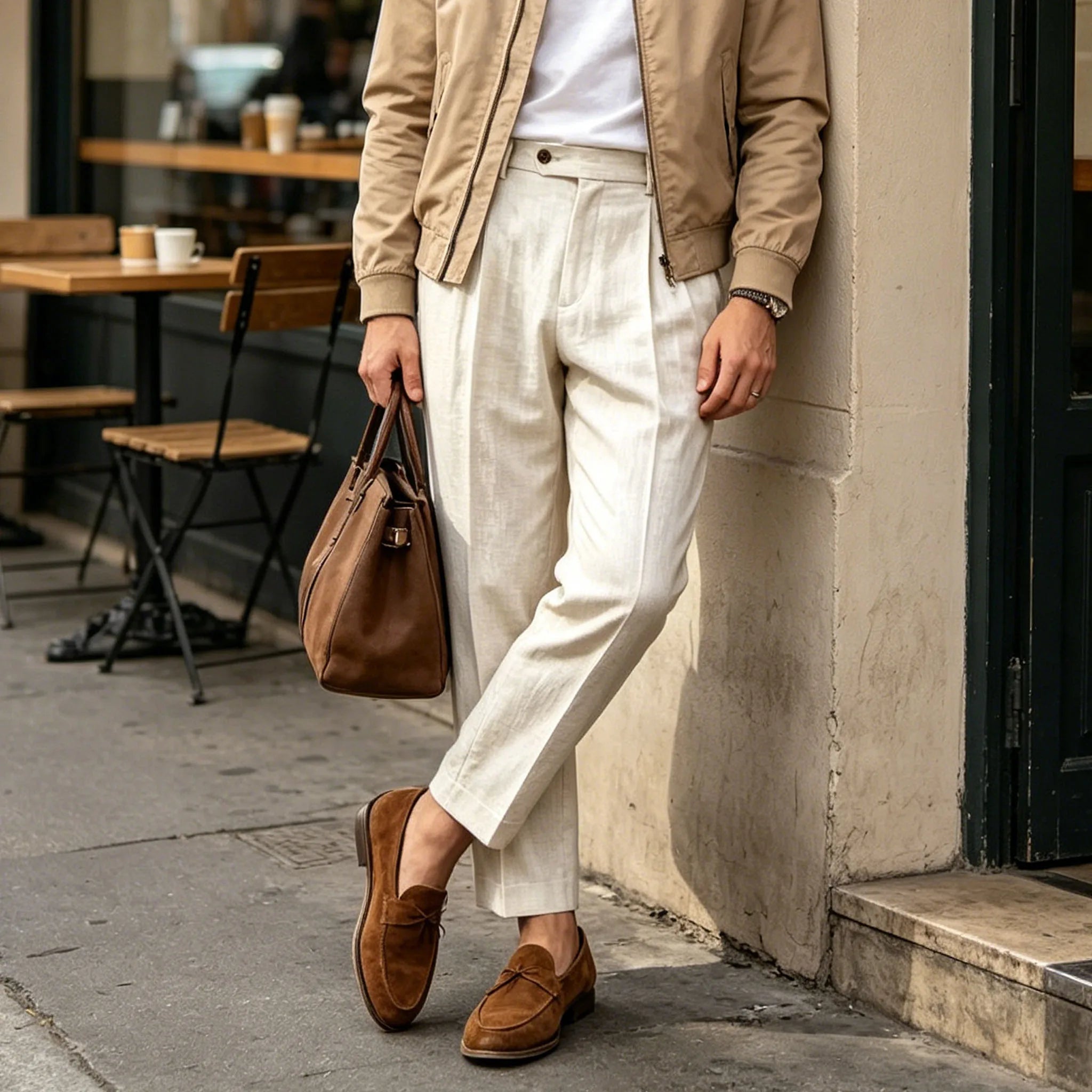 Southern Sons linen trousers and relaxed tailoring